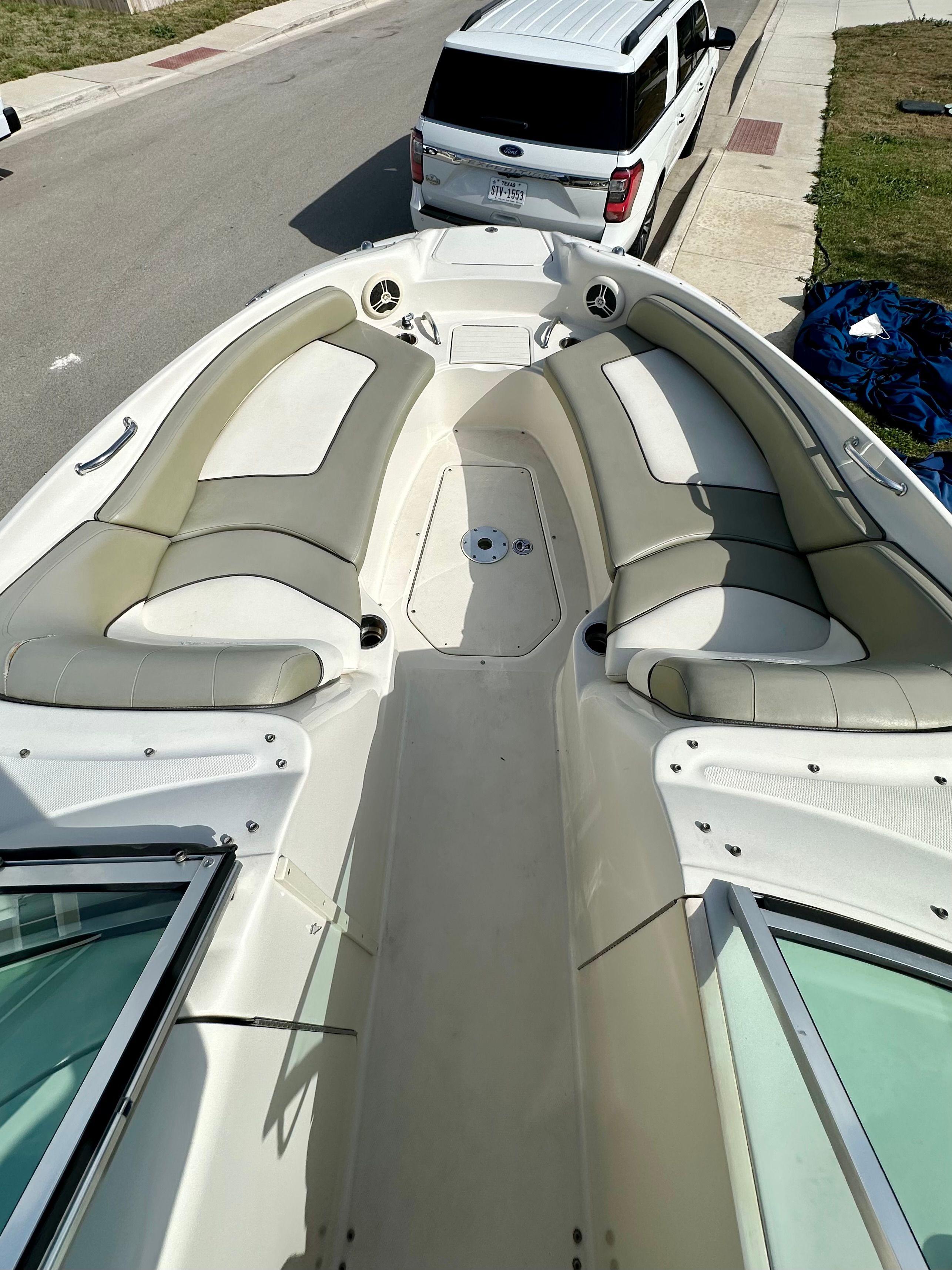 Interior view of a 2006 Sea Ray 240 Sundeck boat.