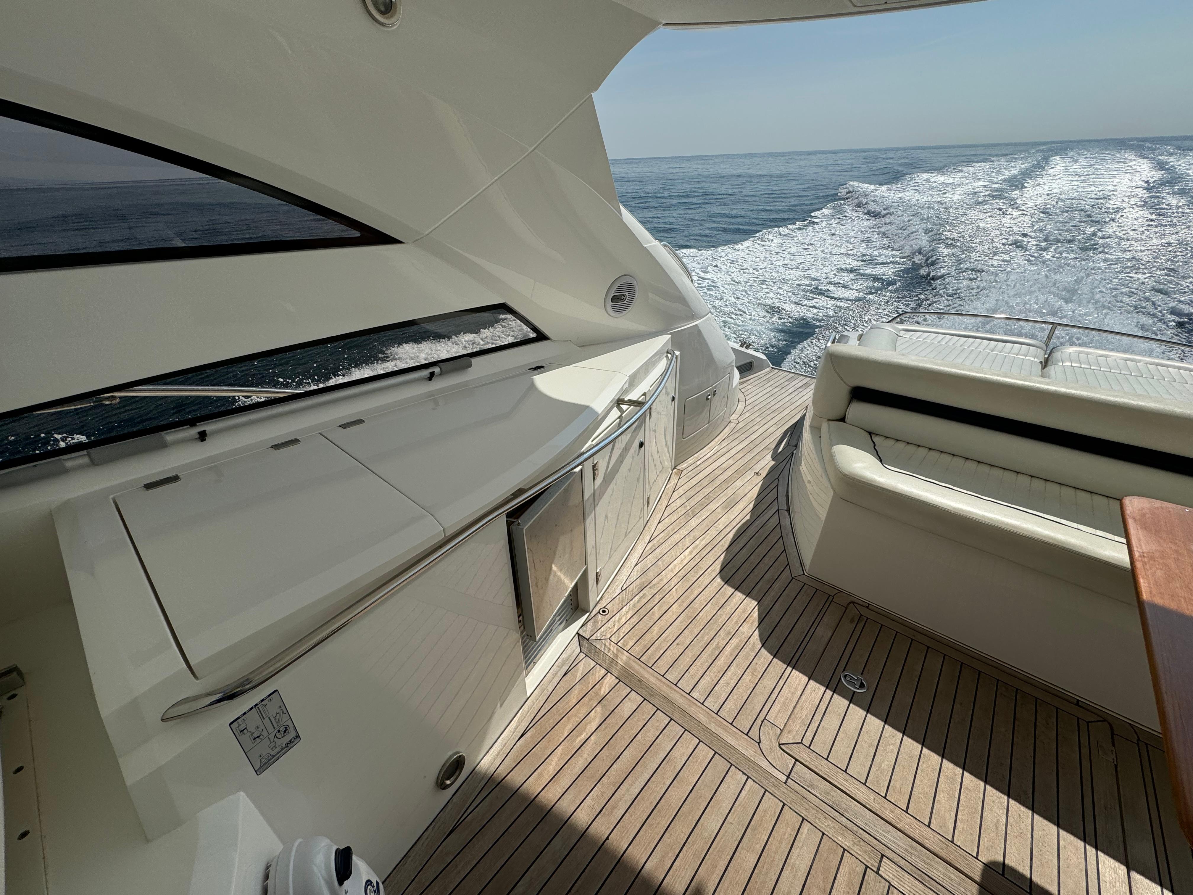 Luxurious 2007 Sunseeker Portofino 53 MK2 yacht cruising on open water.