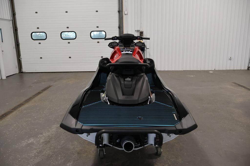 2026 Yamaha WaveRunner VX Deluxe in a garage, rear view.
