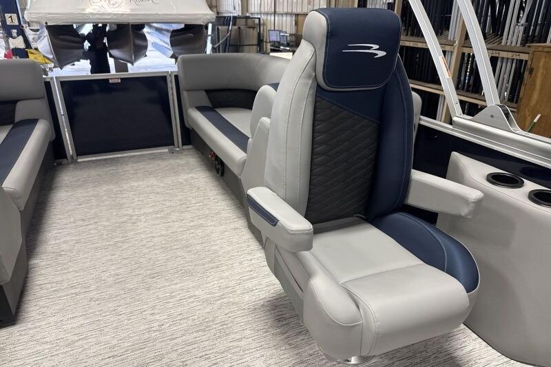 2026 Bennington 23 SSRSF boat interior with luxurious seating and modern design.