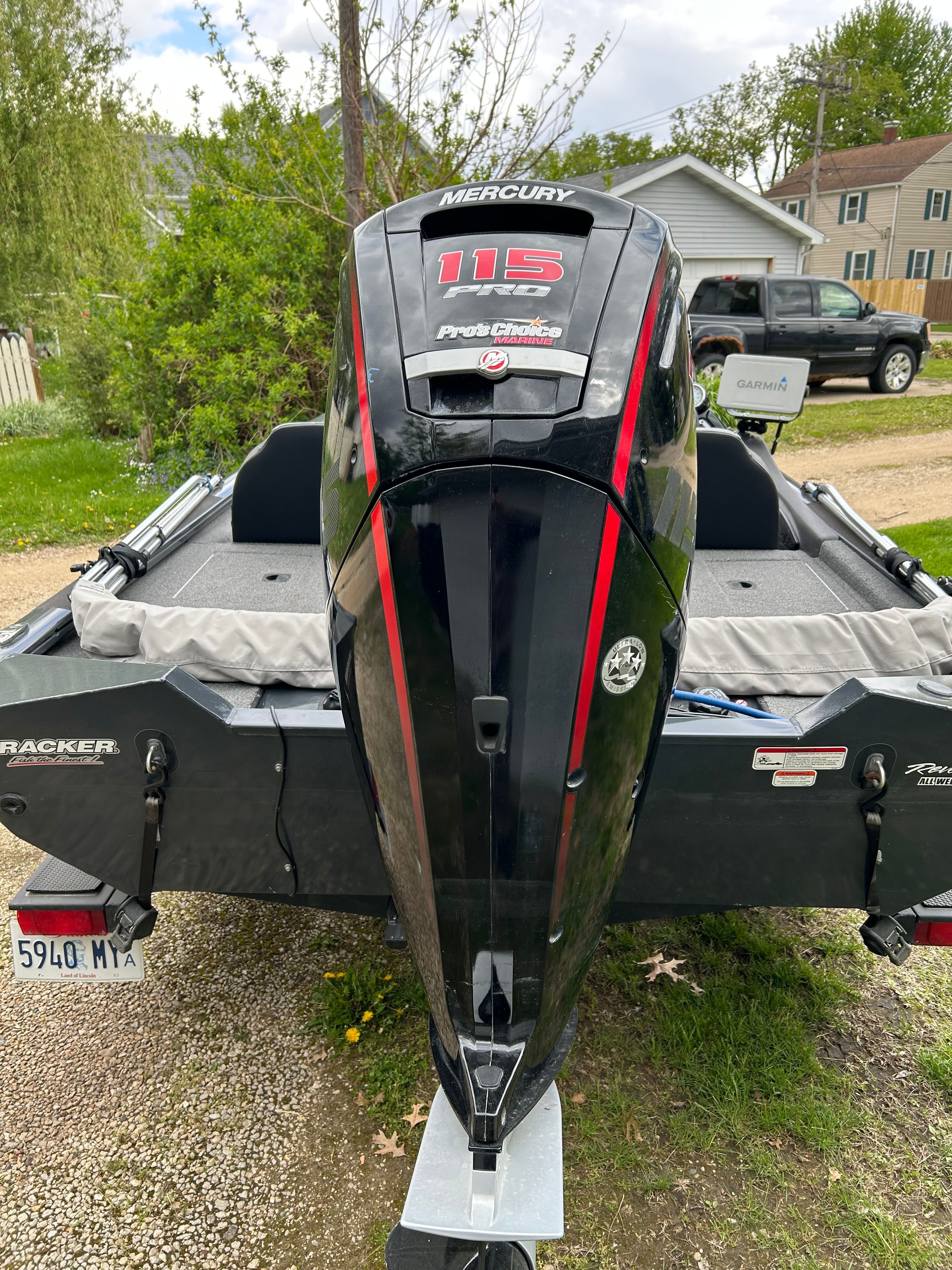 2021 Tracker Pro Team 190 TX boat with Mercury 115 engine.