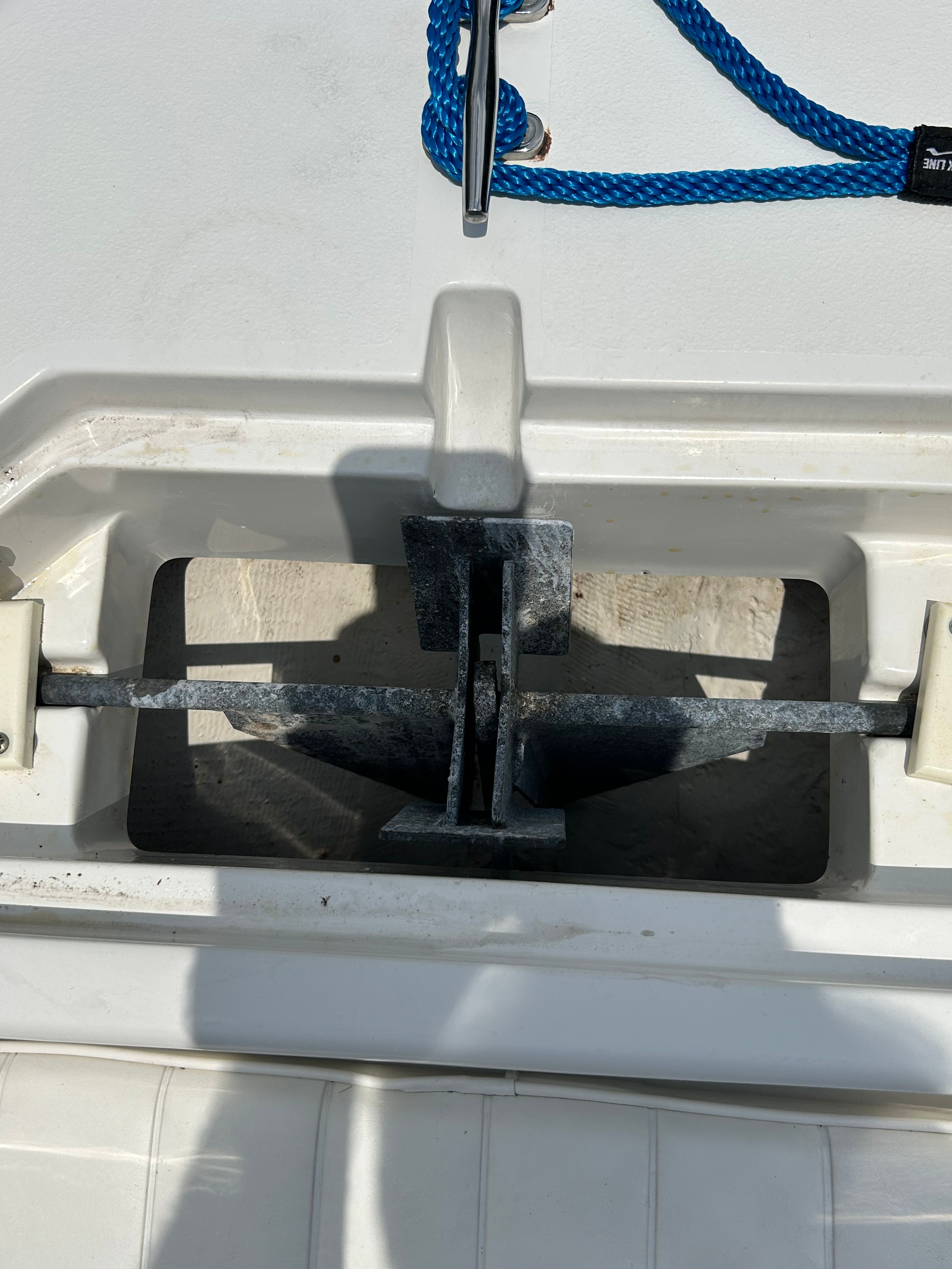 Anchor compartment of a 2012 Sea Hunt Triton 188 boat.