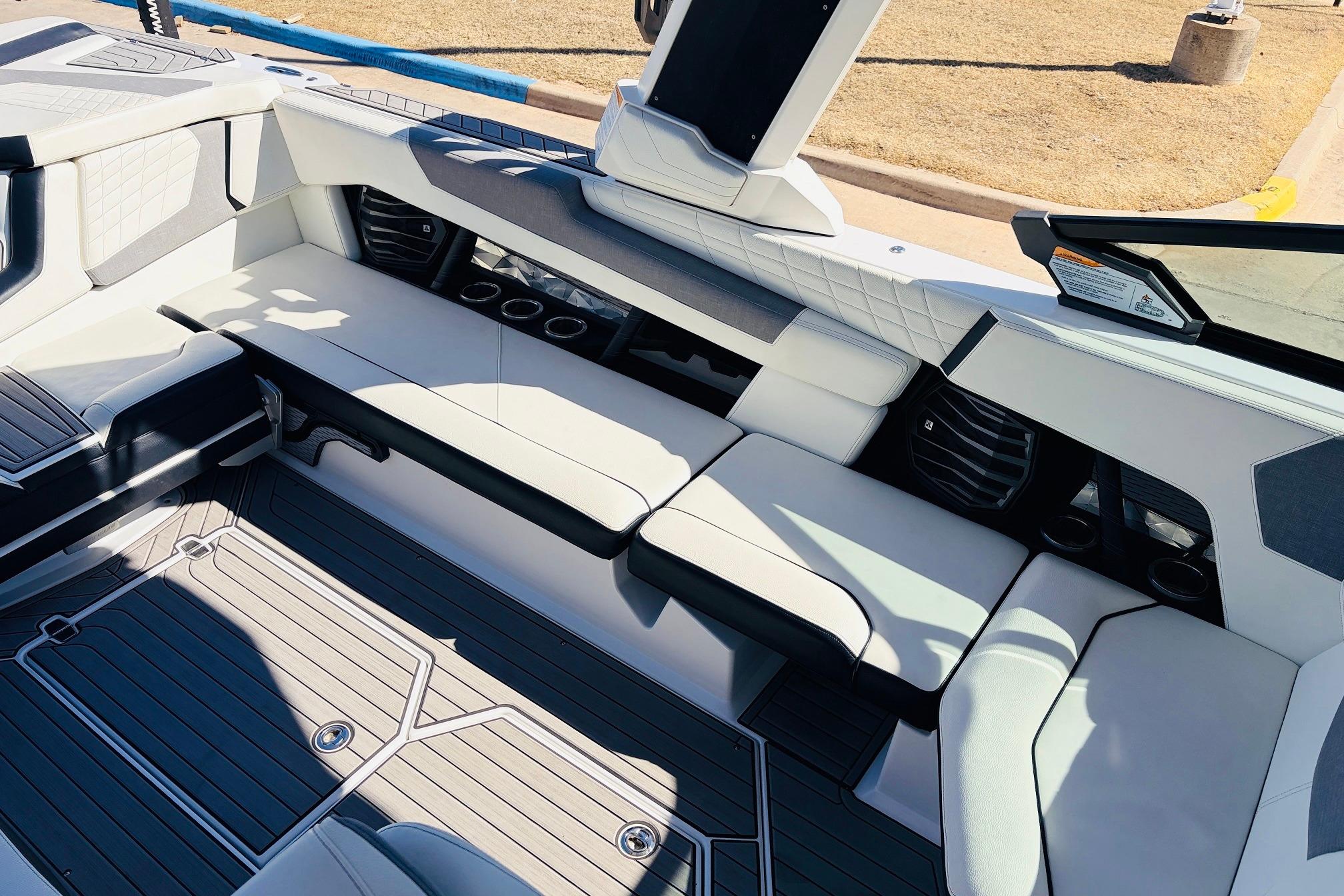 2023 Nautique Super Air Nautique G25 interior with sleek seating and modern design.