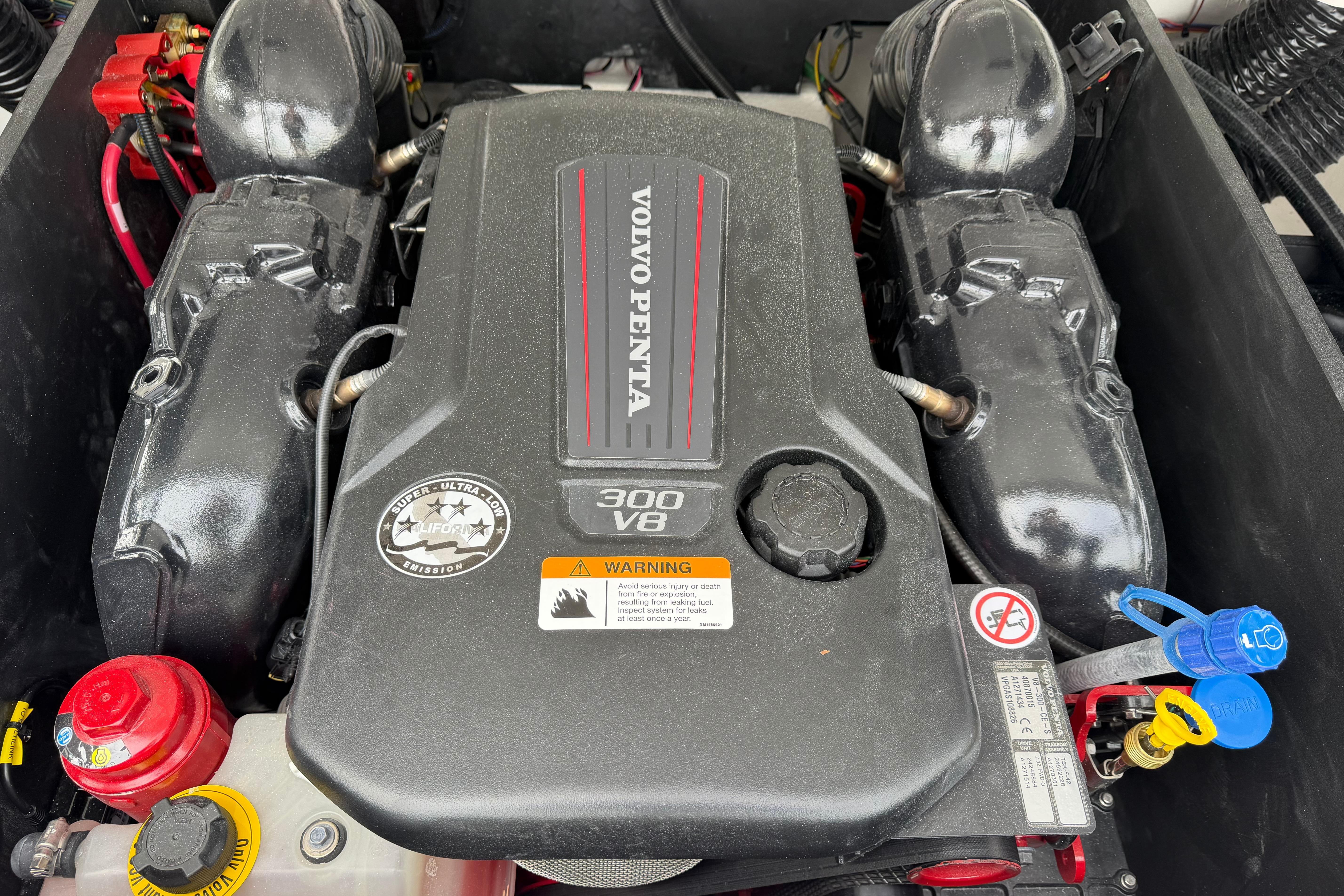 Volvo Penta 300 V8 engine in 2026 Regal LS2 Surf boat.
