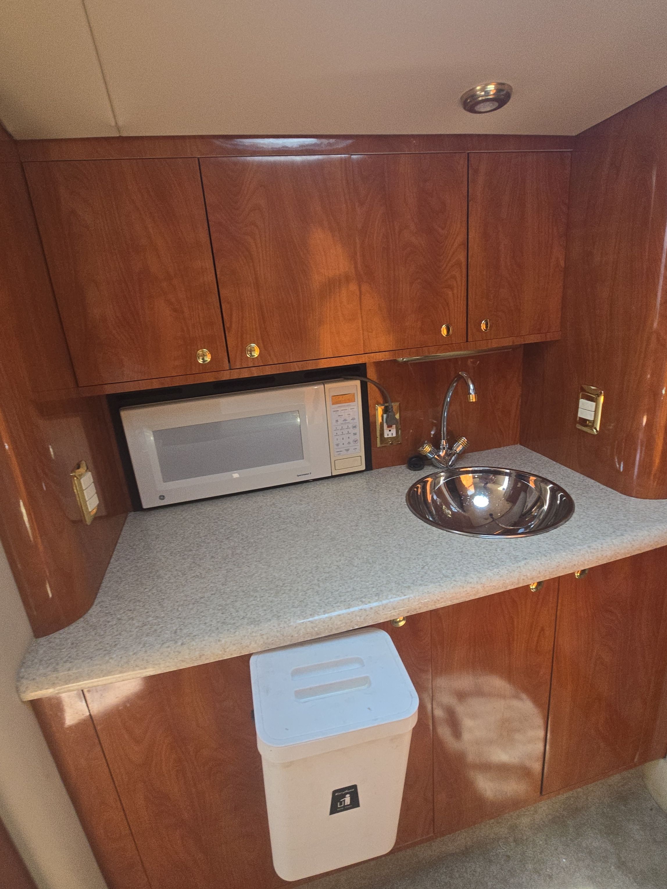 Galley in a 2004 Fountain 38 Express Cruiser yacht.