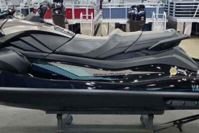 2025 Yamaha WaveRunner GP SVHO jet ski displayed indoors.