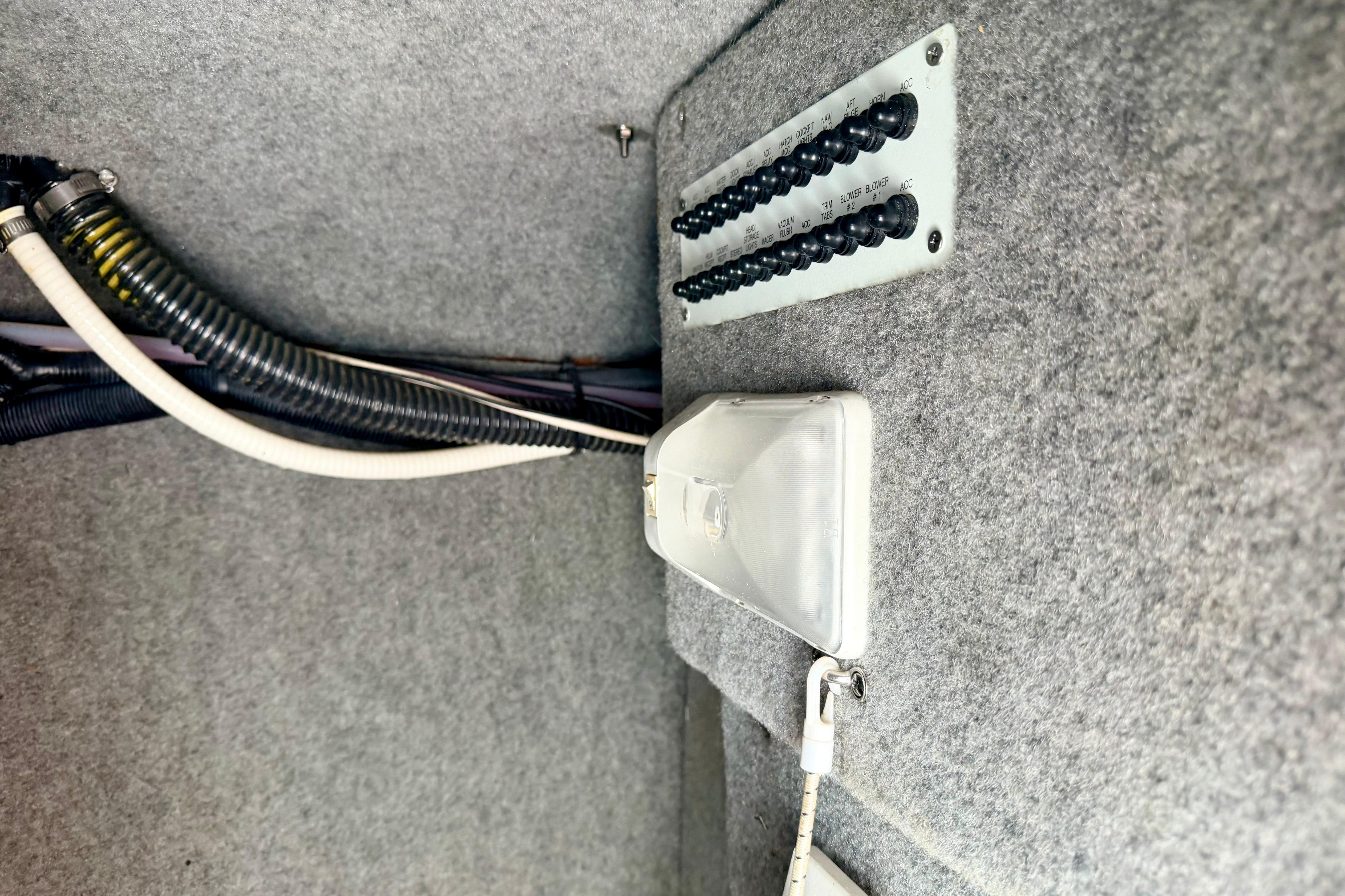 2015 Chaparral Sunesta 264 interior wiring and fuse panel detail.
