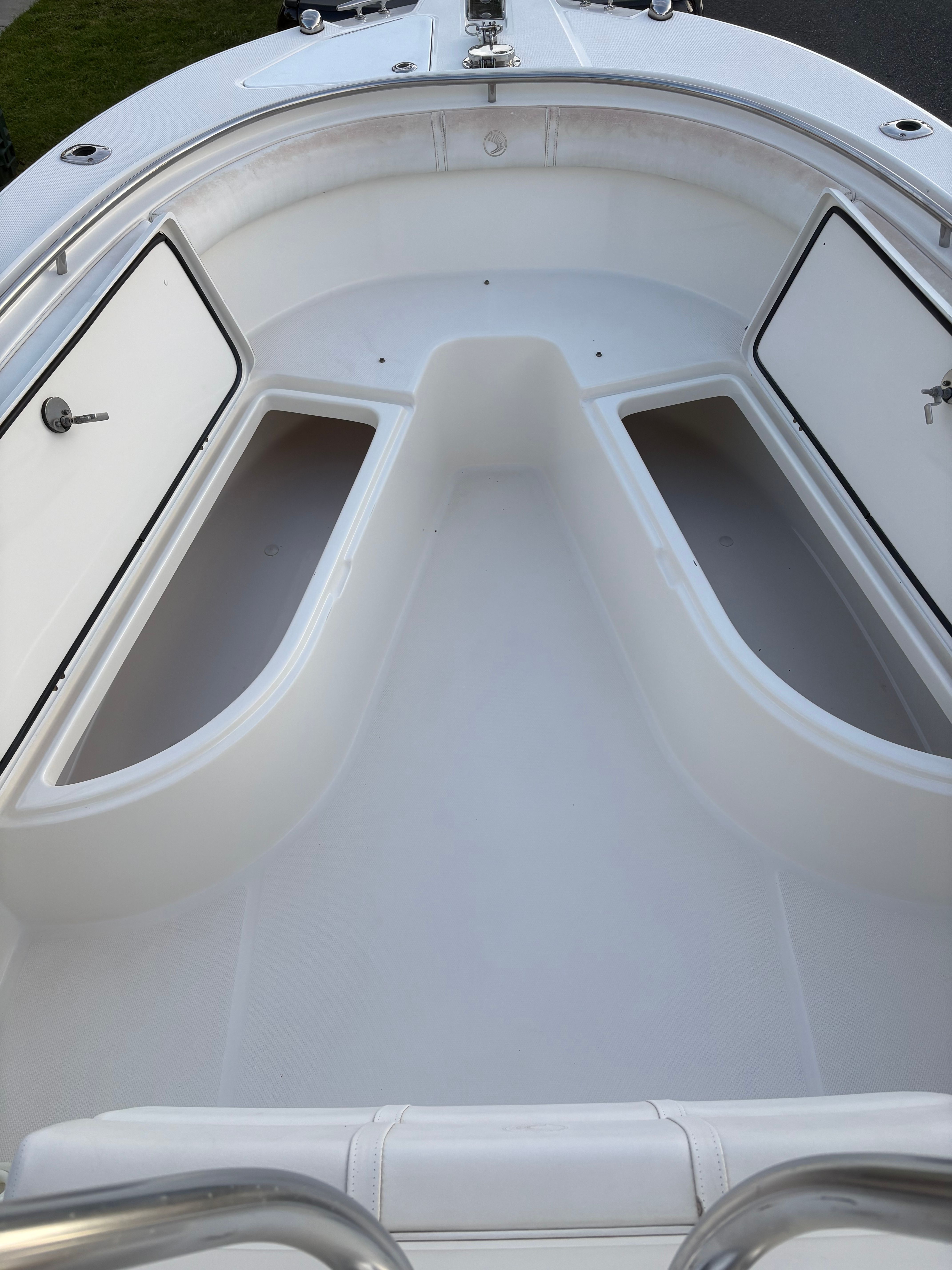 Interior view of a 2008 Edgewater 228CC boat.