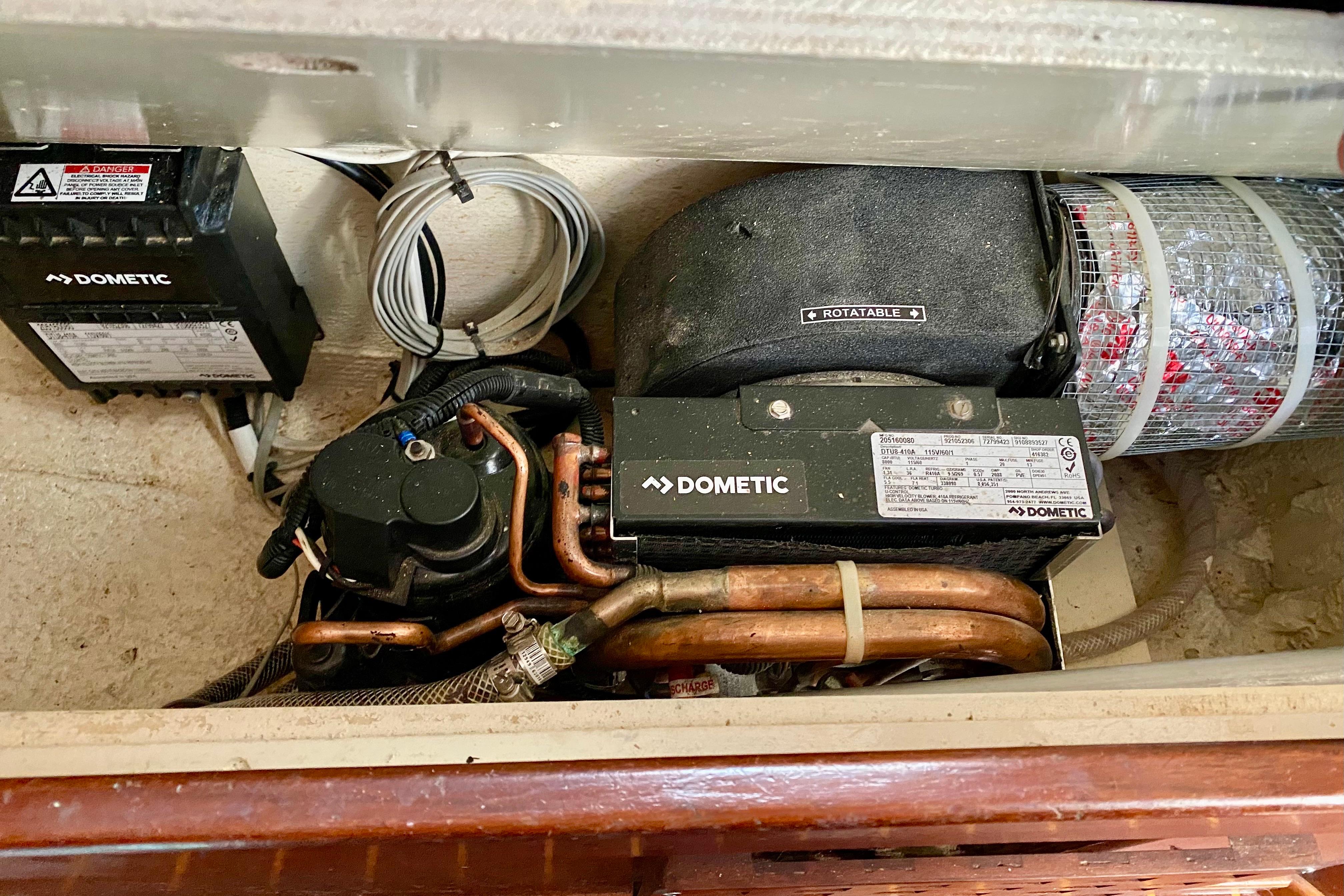 Dometic air conditioning unit in a 1980 Wellington 44 boat.
