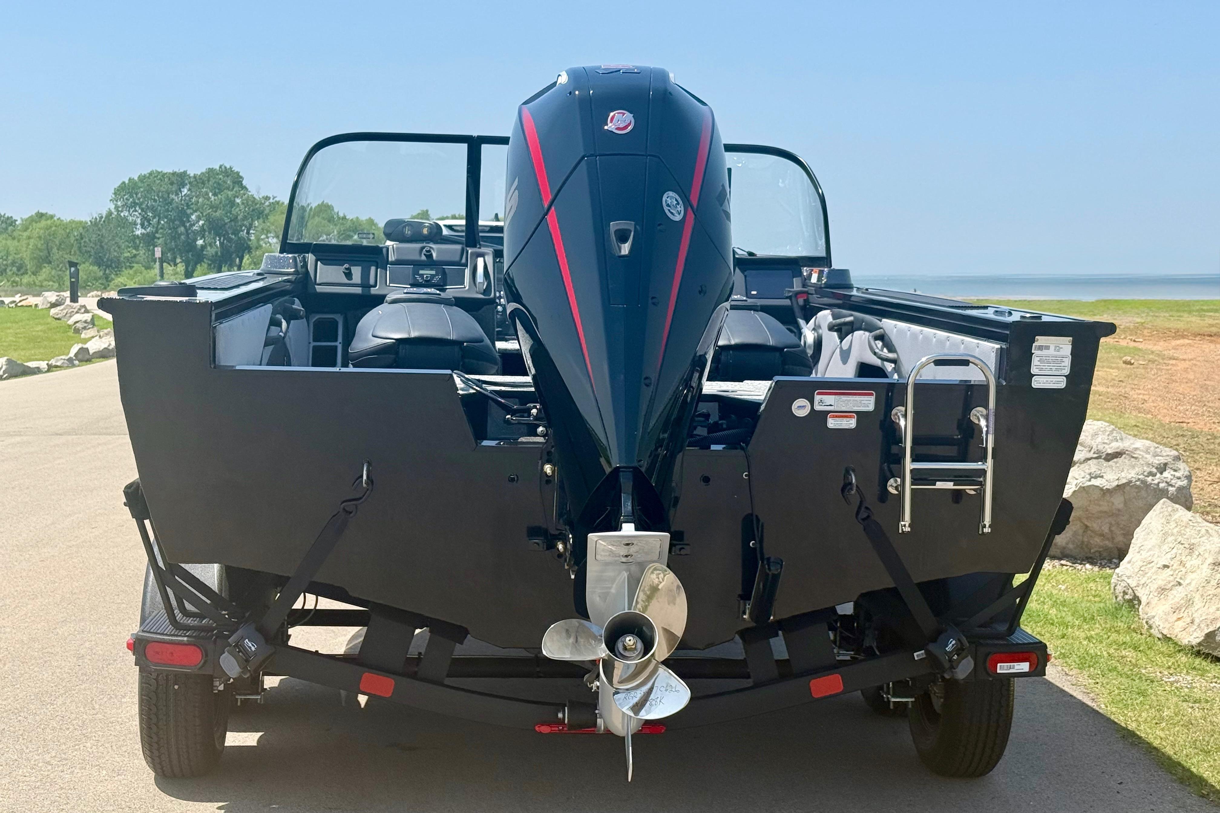 2026 Ranger VX1788 WT boat with powerful outboard motor on a trailer.