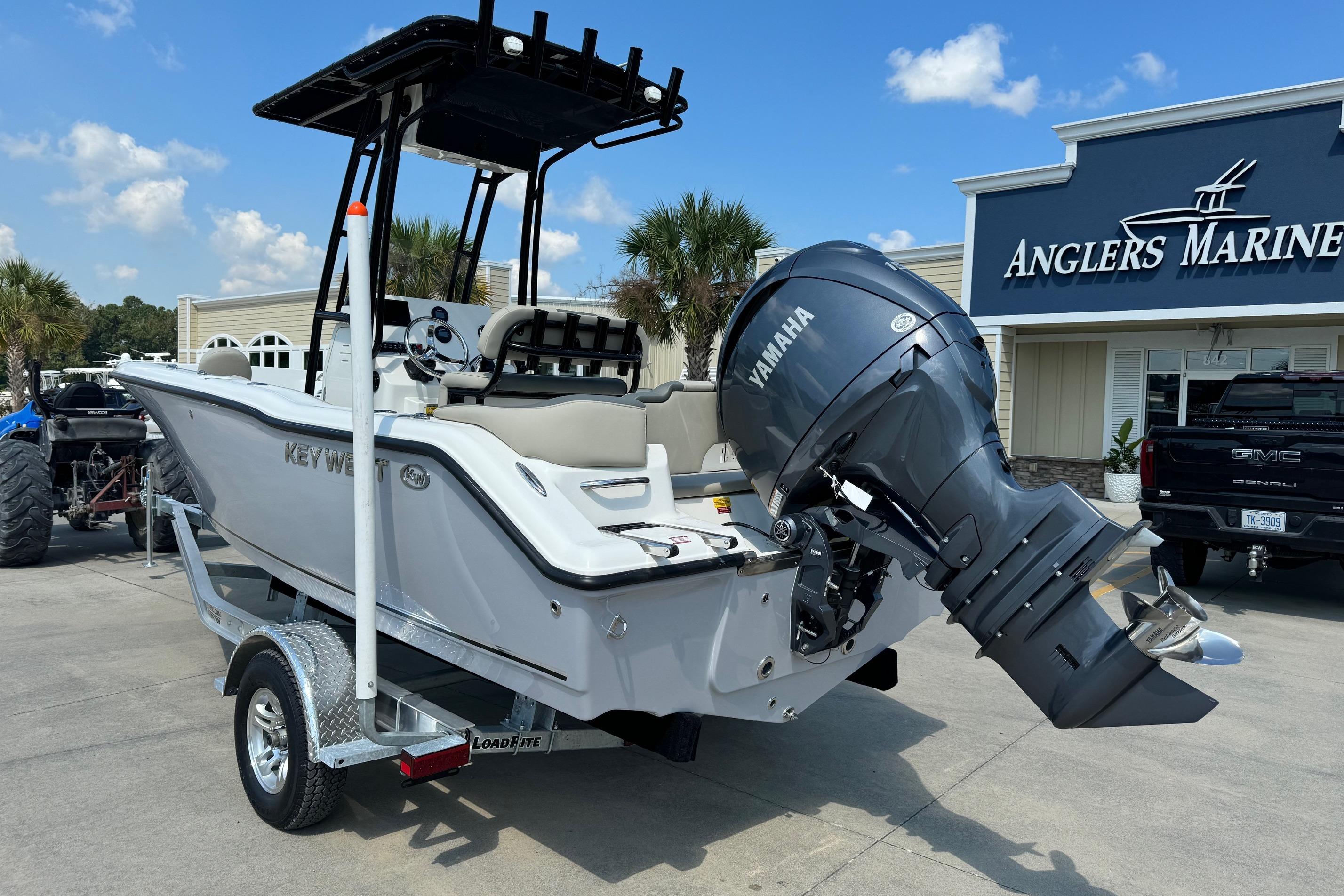 2025 Key West 203 FS boat with Yamaha engine at Anglers Marine dealership.