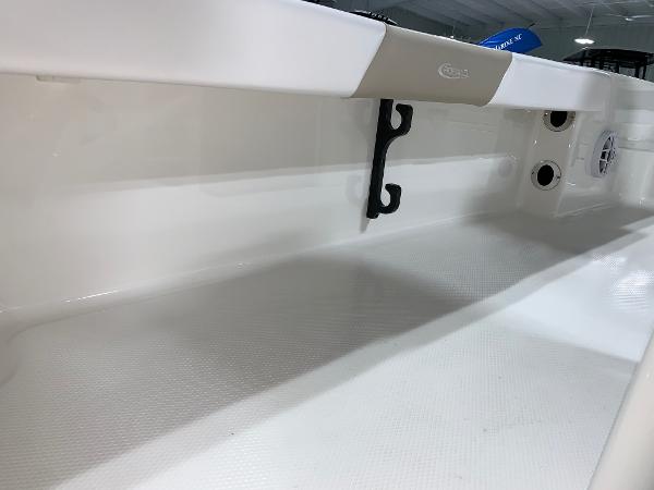 2026 Robalo 226 Cayman boat interior with sleek white finish and modern design features.
