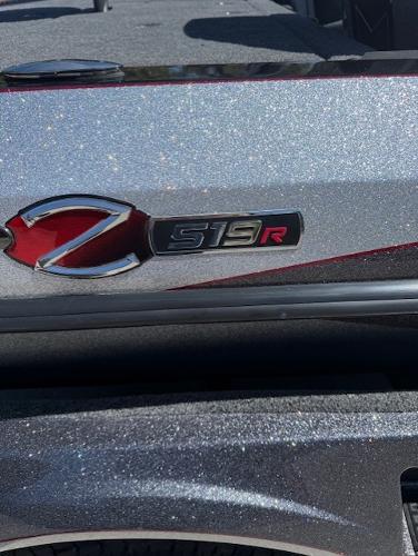 2025 Ranger Z519R Cup-Equipped boat with metallic finish and logo detail.