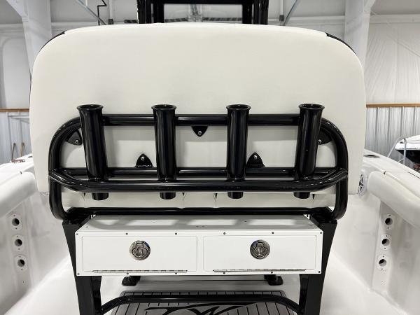 Rear view of 2023 Tidewater 232 CC Adventure boat.