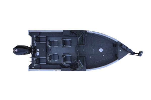 Manufacturer Provided Image: Manufacturer Provided Image: Top view of 2025 Lund 2025 Impact XS Sport fishing boat layout.