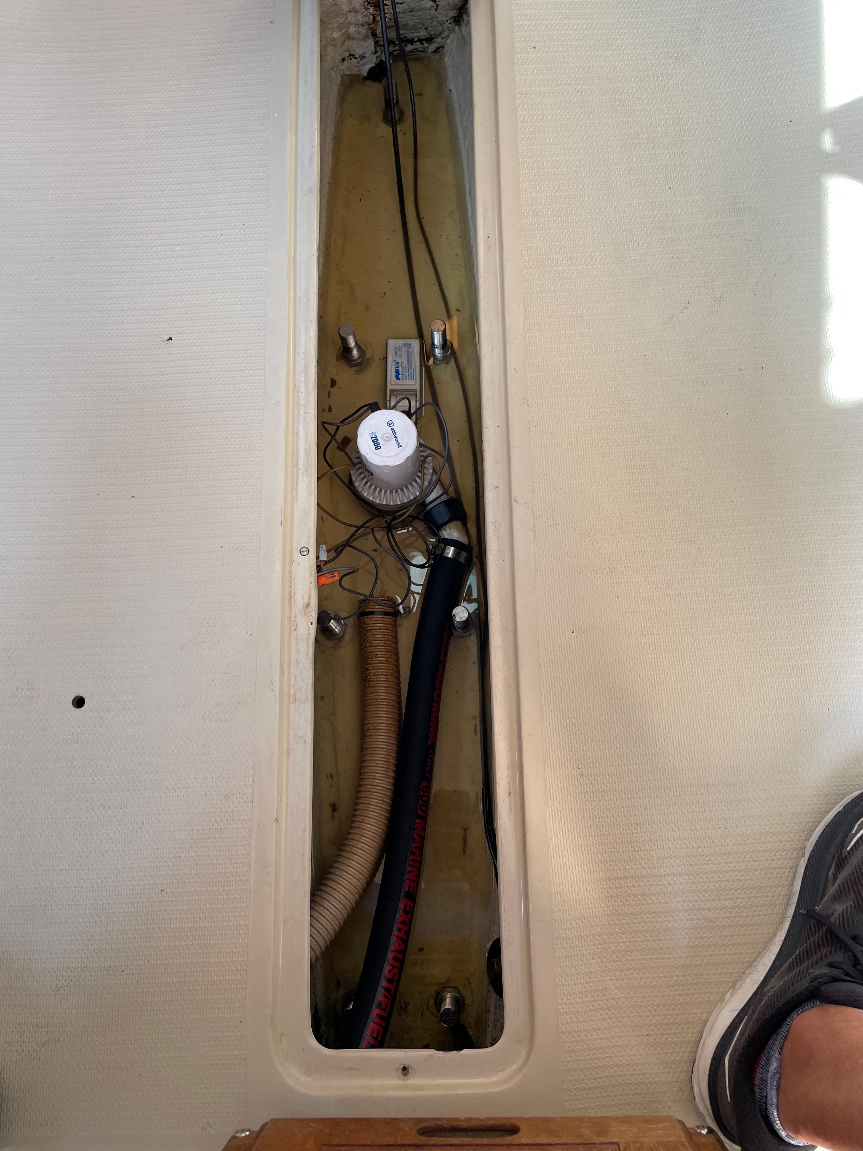 Interior view of a 1984 Catalina 30 boat.