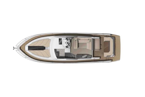 Manufacturer Provided Image: Top view of 2024 Galeon 425 HTS luxury yacht layout.