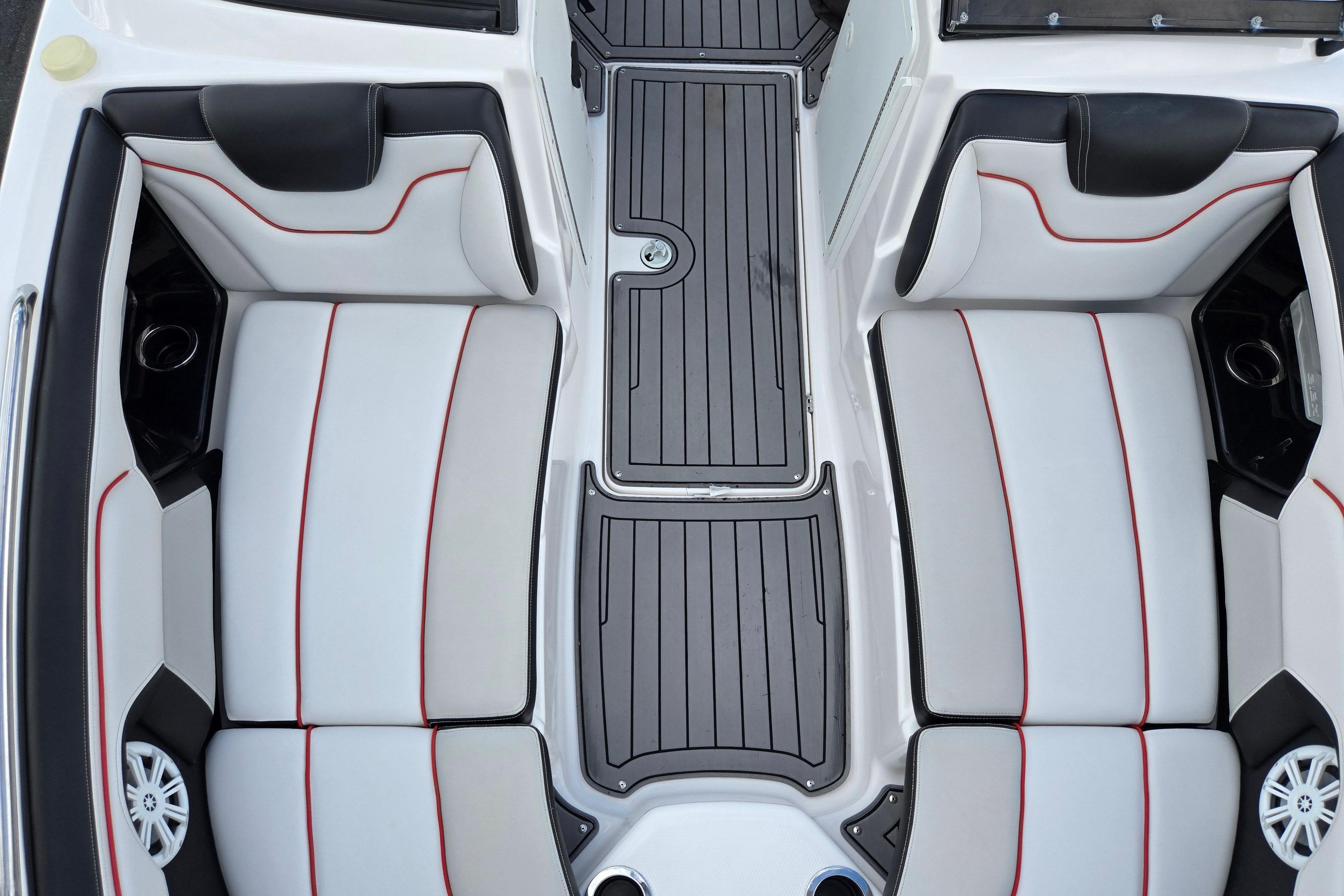 2018 Yamaha Boats 212X interior with sleek seating and modern design.