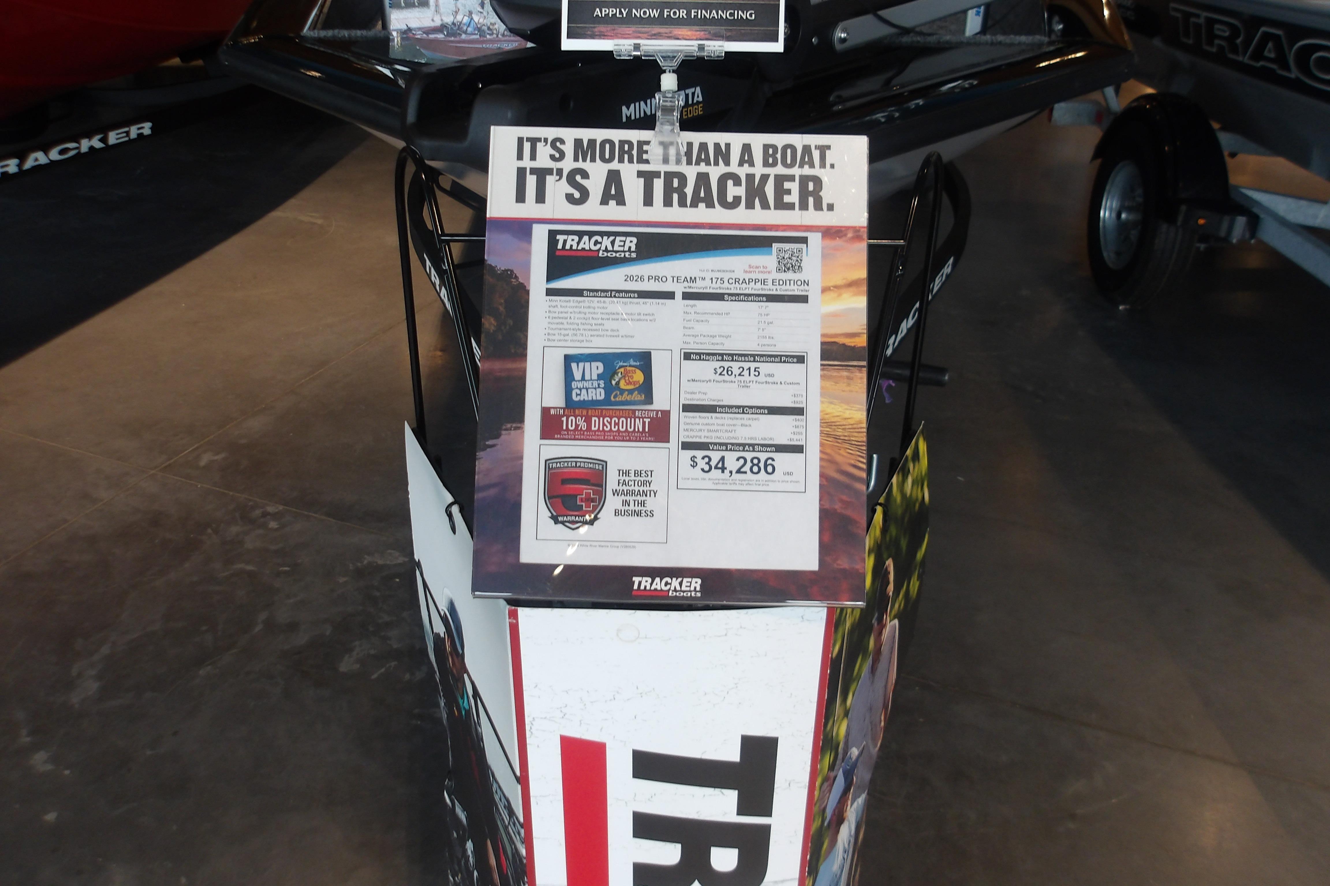 2026 Tracker Pro Team 175 Crappie Edition