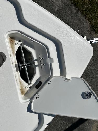 Anchor storage compartment on a 2024 Key West 188 Bay Reef boat.