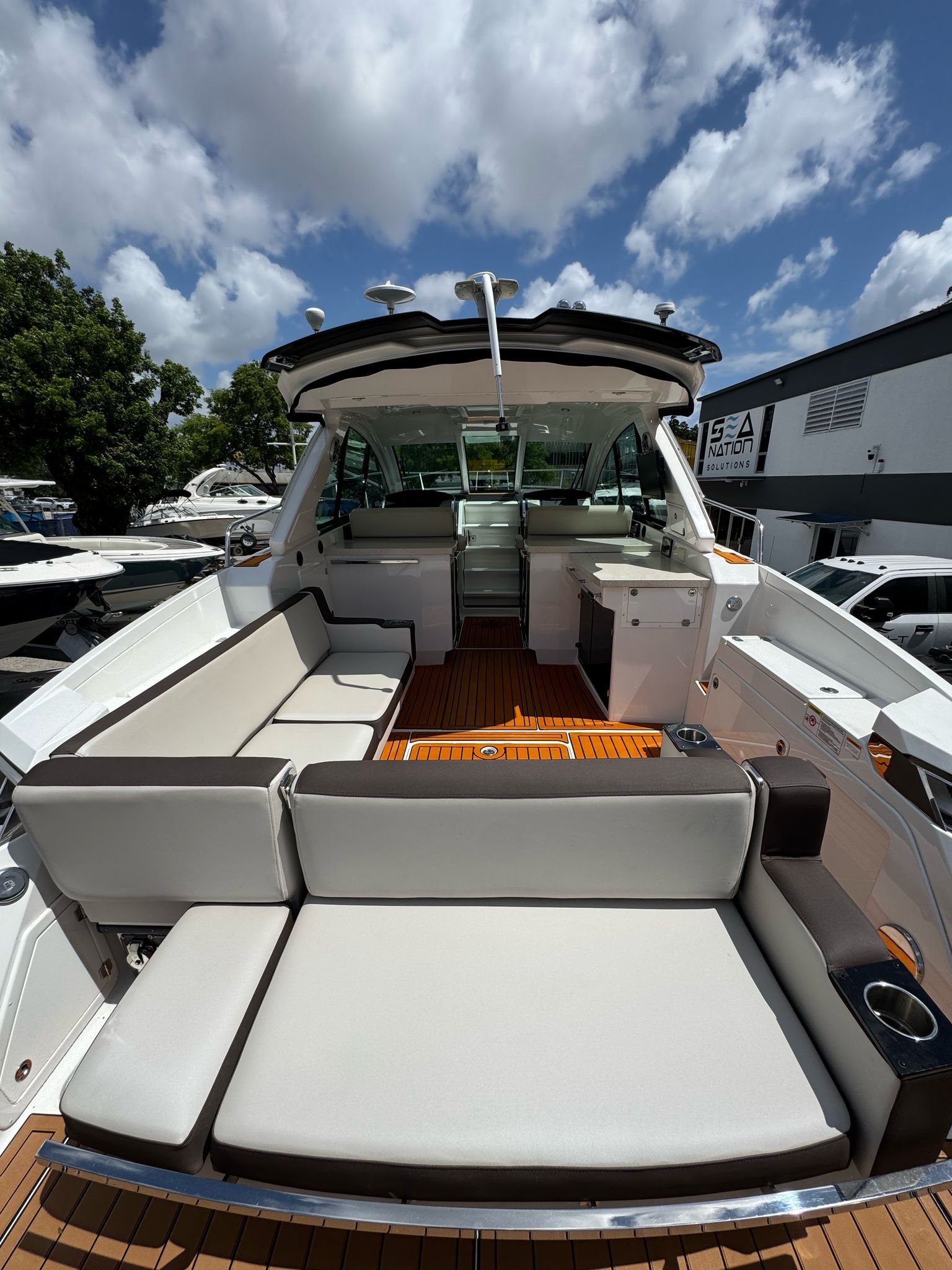 2015 Monterey 360 Sport Coupe with luxurious interior and seating area.