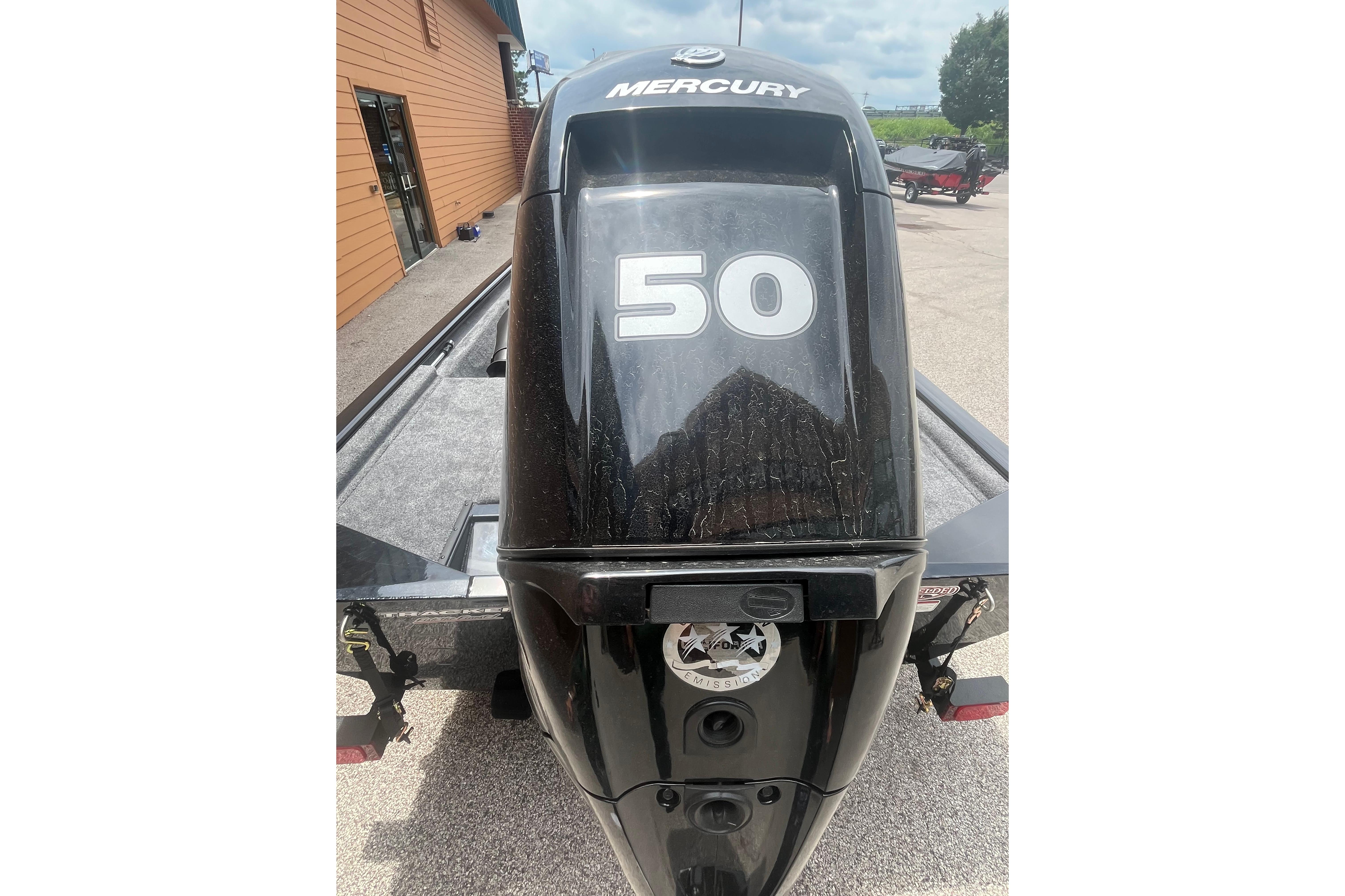 2026 Tracker Pro 170 boat with Mercury 50 horsepower engine.