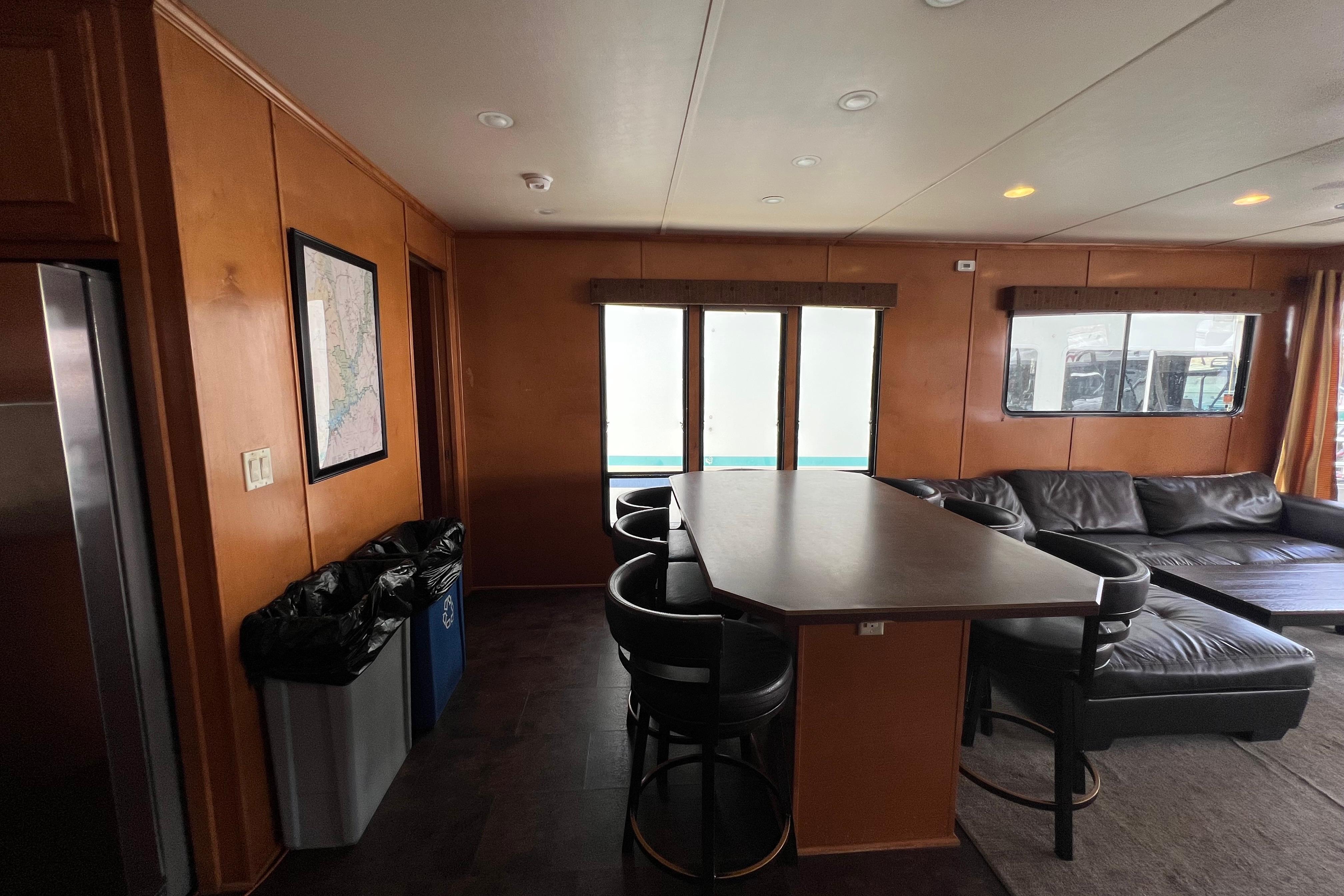 Interior of 2013 Destination Yacht Lotta Yachta with seating and dining area.