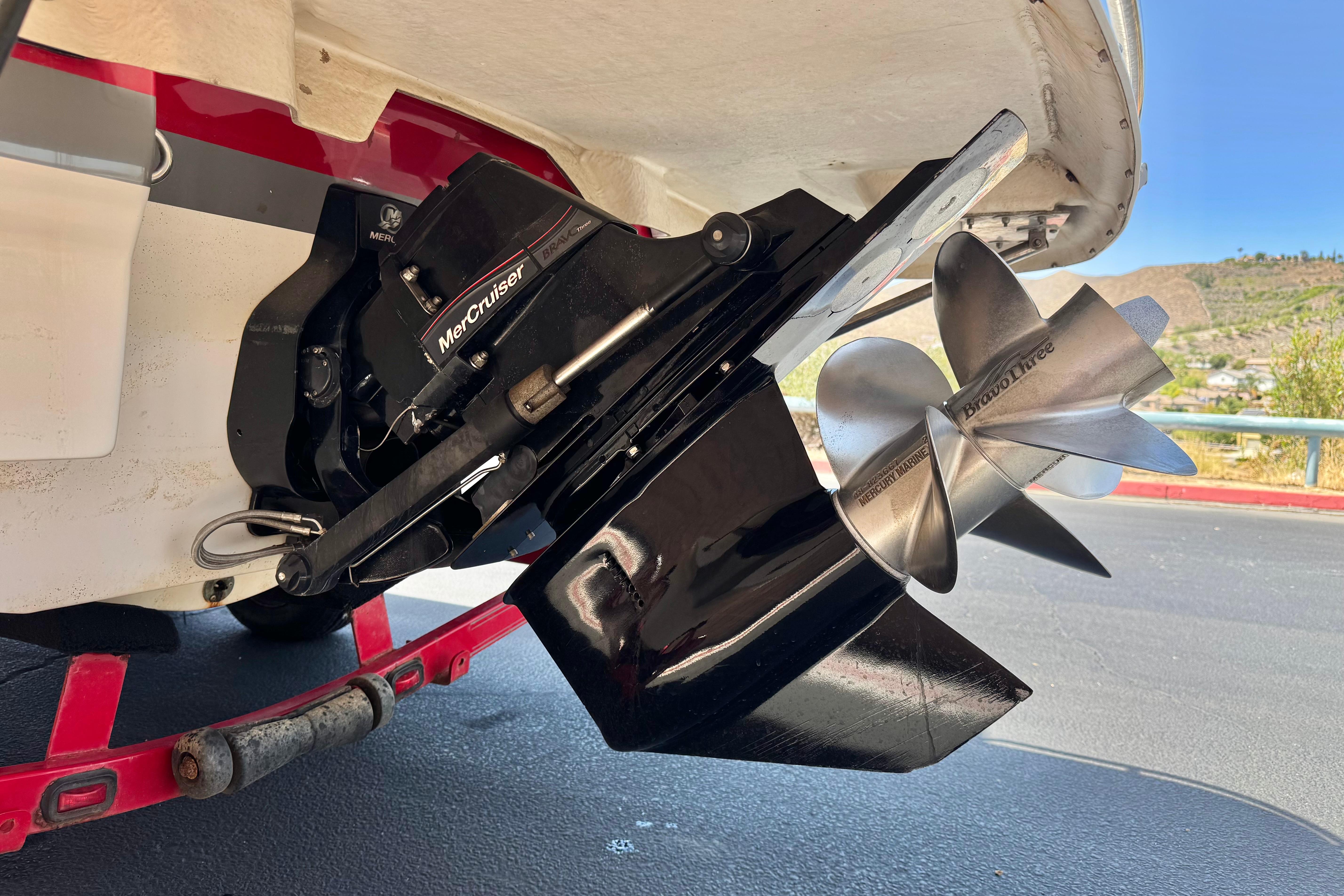2010 Bryant 255 boat with MerCruiser Bravo Three outdrive and stainless steel propeller.
