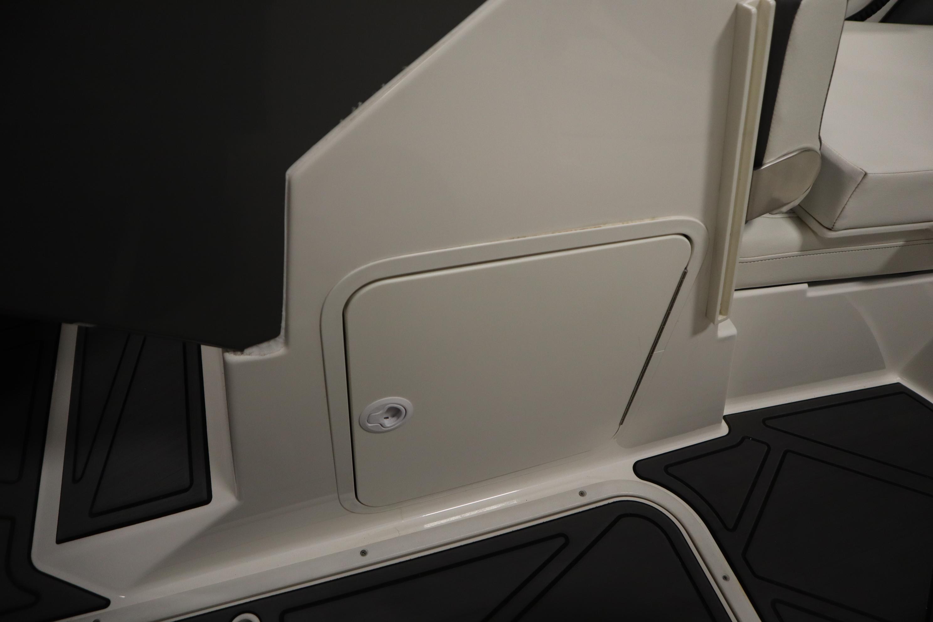 2023 Heyday WT Surf boat interior storage compartment with sleek design and modern finish.