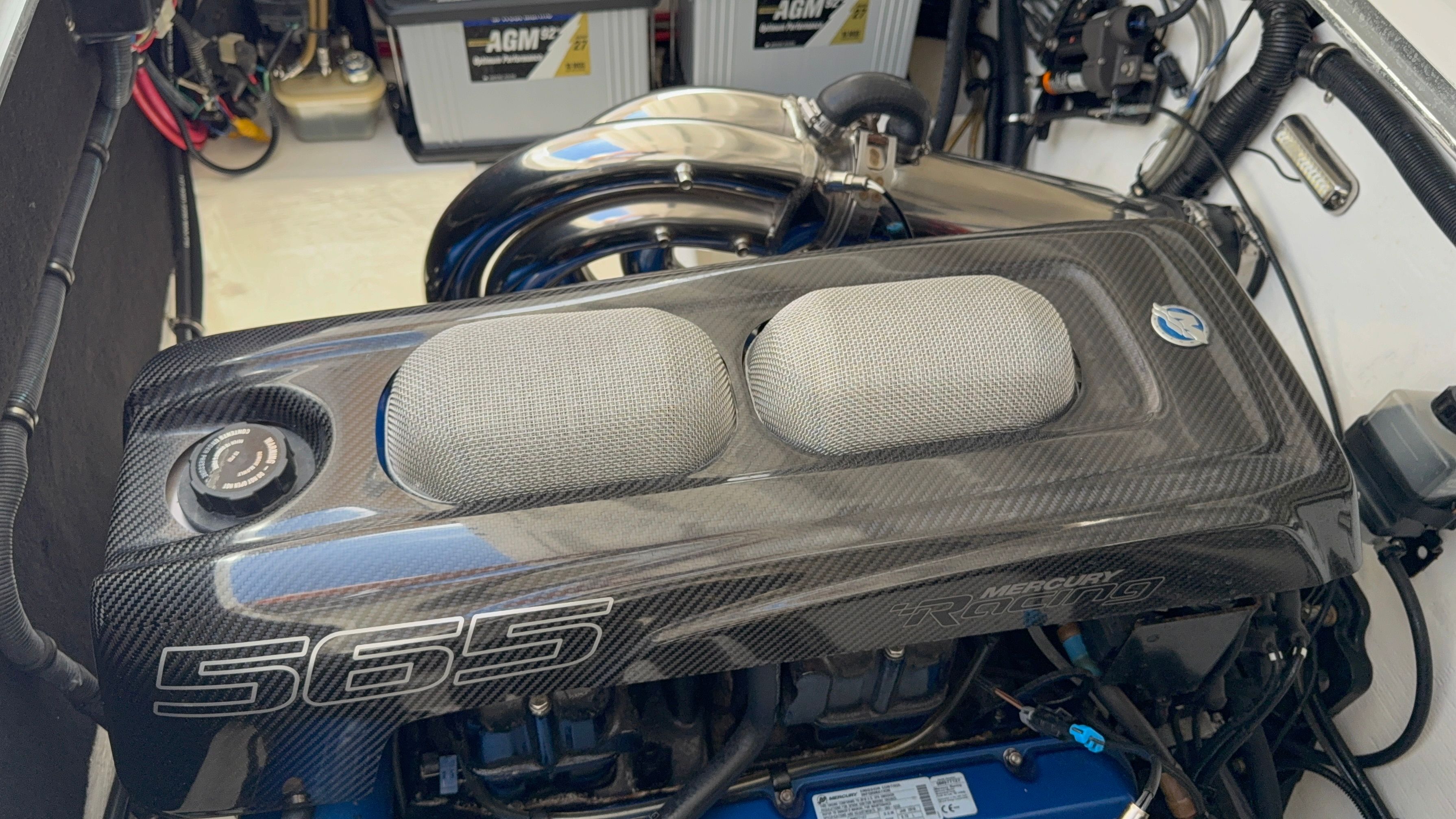Mercury Racing engine in 2001 Wellcraft 29 Scarab.