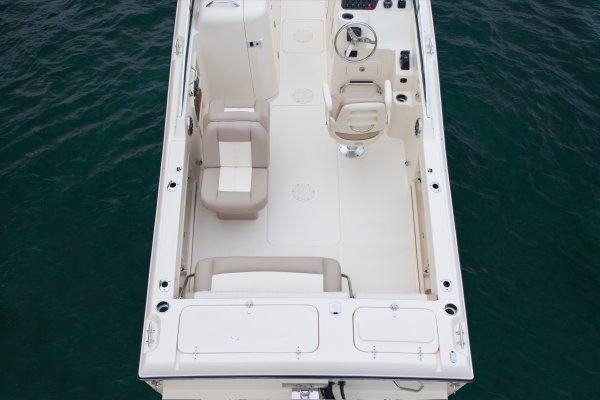 Manufacturer Provided Image: 2015 Grady-White Freedom 225 boat interior, aerial view.