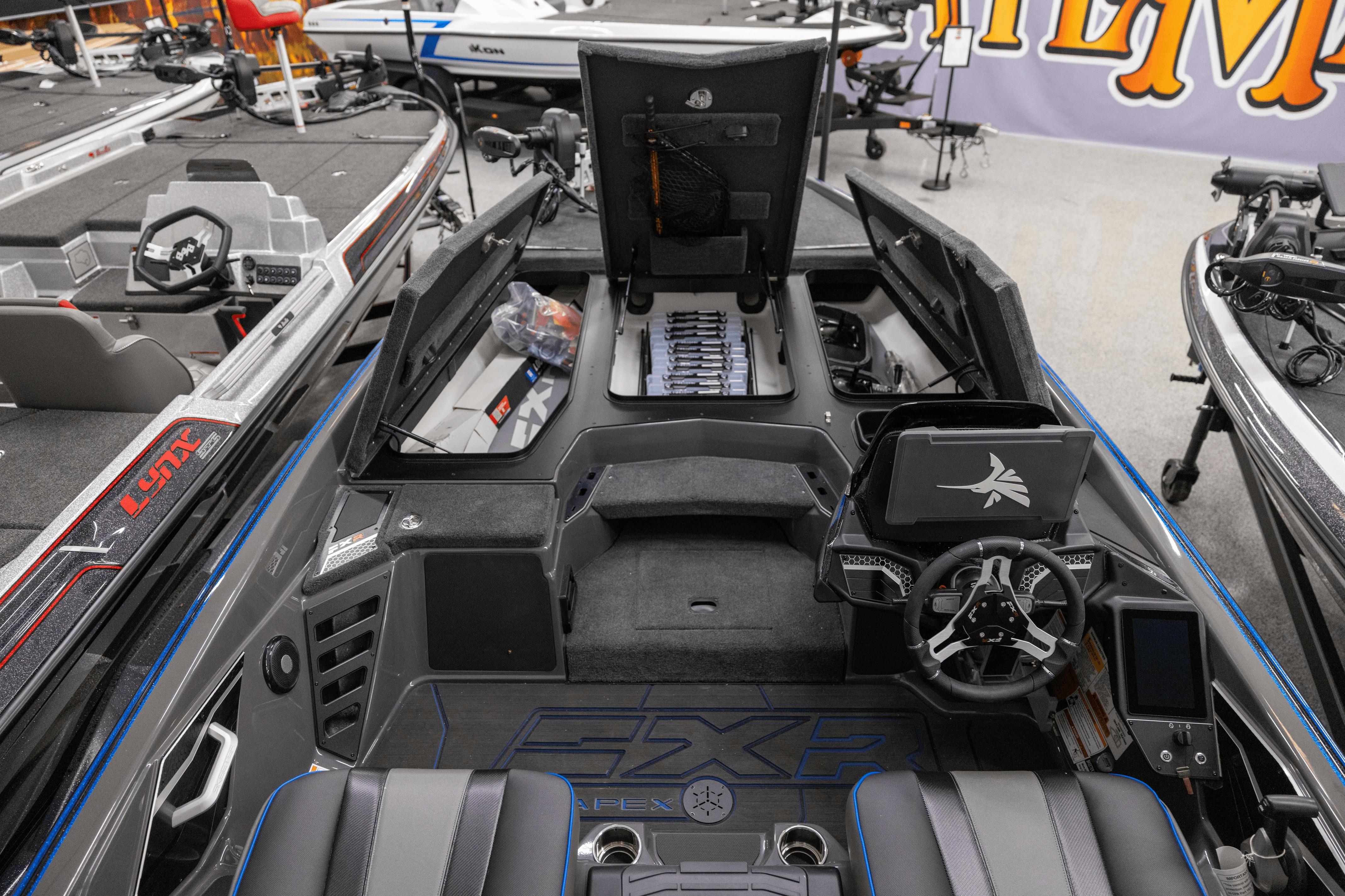 2026 Skeeter FXR20 Apex boat interior with advanced dashboard and seating.