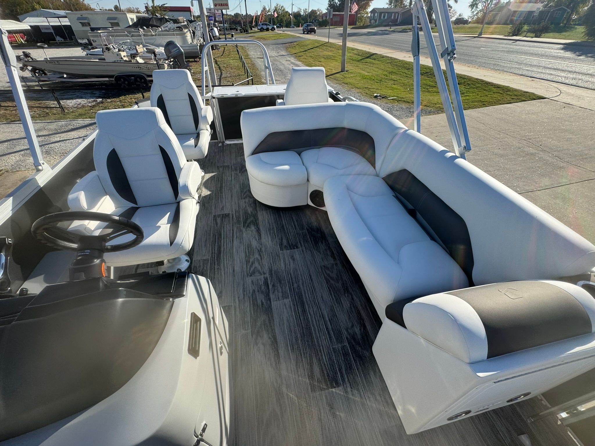 Interior of 2026 Landau 23C Atlantis with luxurious seating.