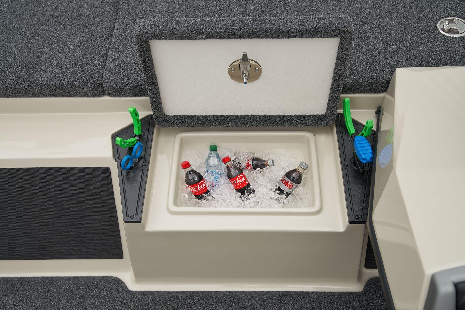 Manufacturer Provided Image: Cooler with drinks and ice on a 2026 Ranger Z185 boat.