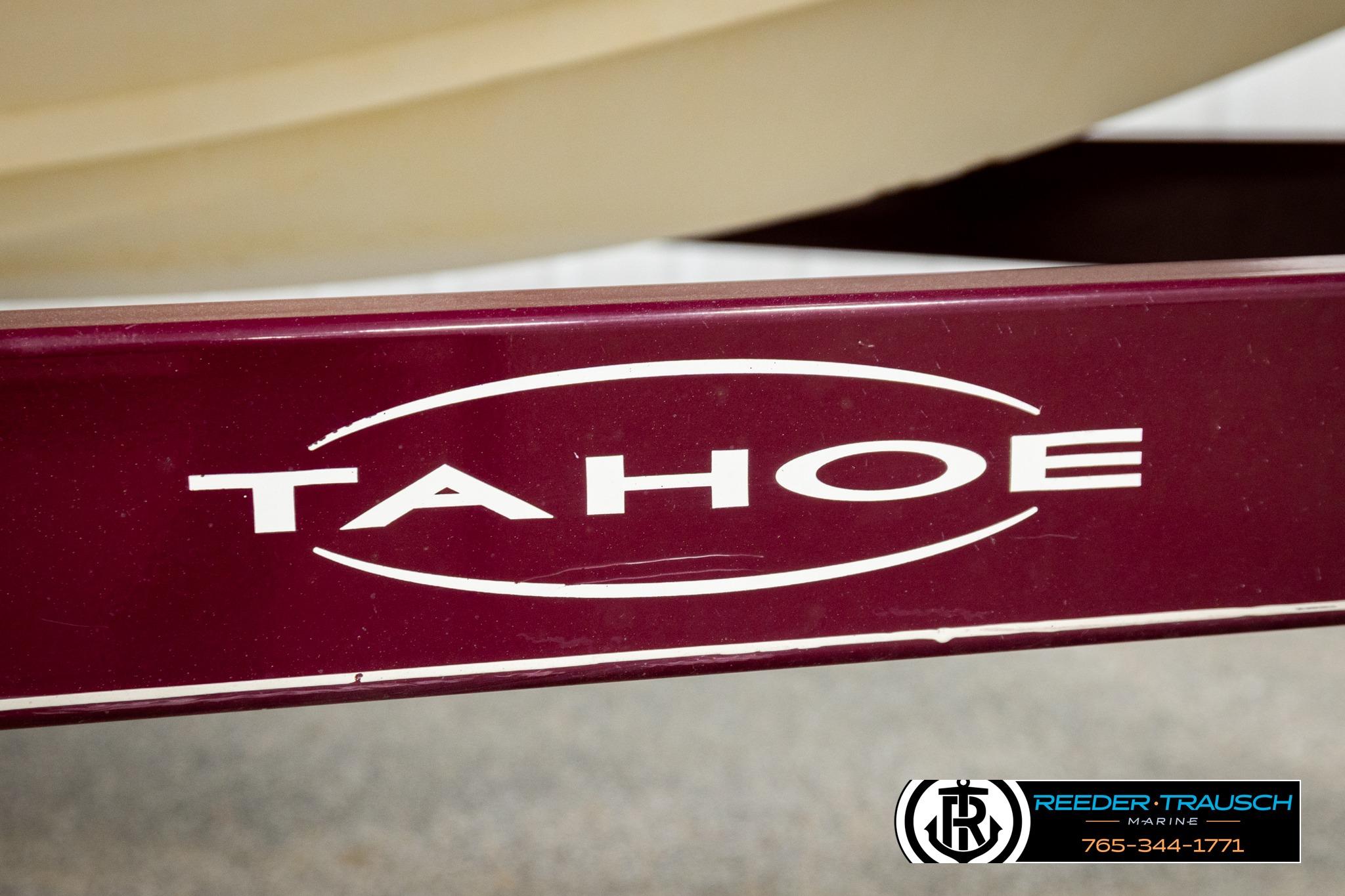 2016 Tahoe 450 TS boat trailer with logo and Reeder-Trausch Marine branding.
