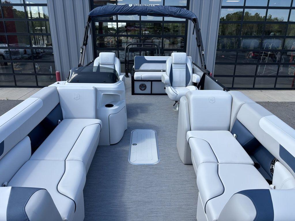 2026 Godfrey SWEETWATER 2286 SFL pontoon boat with spacious seating and modern design.