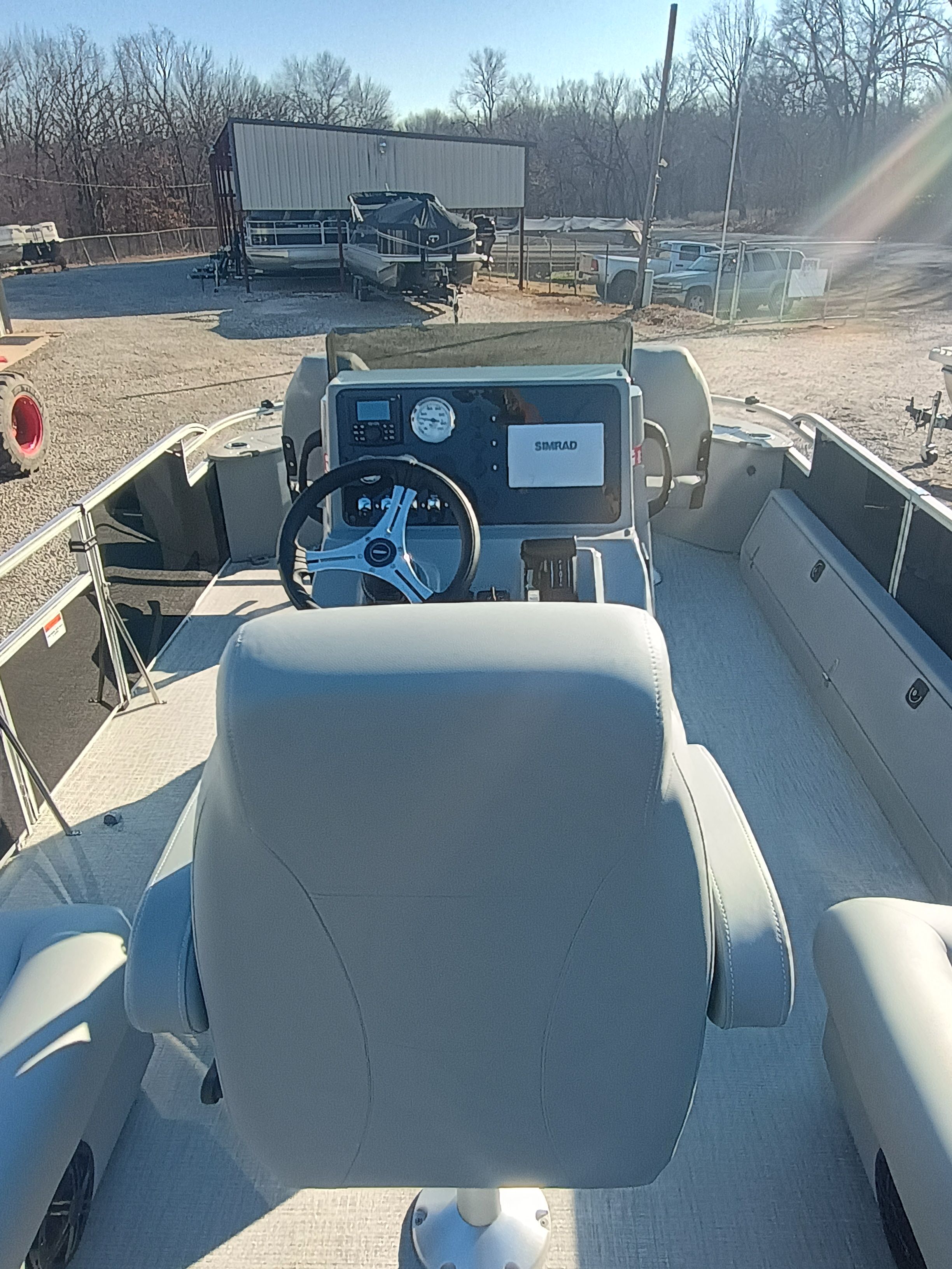 Interior view of 2026 Landau Alure 25CC Fish-Black boat.