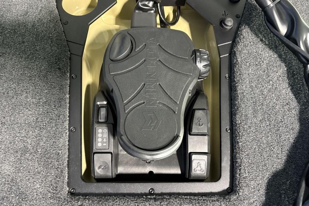 2026 Skeeter ZXE21 boat foot pedal control with various function buttons.