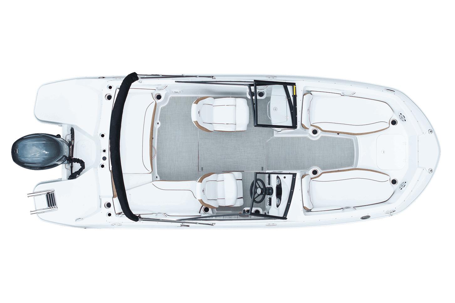 Manufacturer Provided Image: 2026 Stingray 191 DC boat, top view, showcasing seating and layout design.