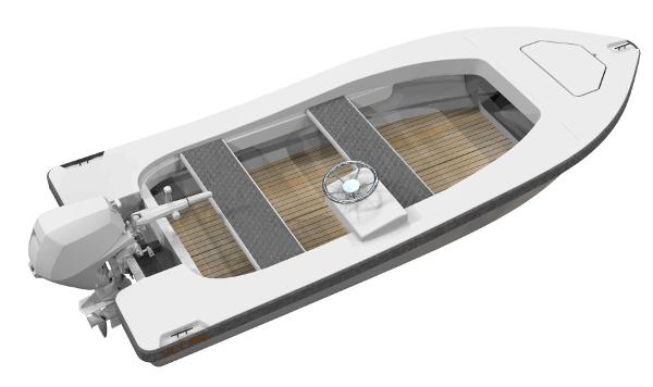 2024 Ultra Lite Tenders ULT 380 boat with outboard motor, spacious interior, and sleek design.
