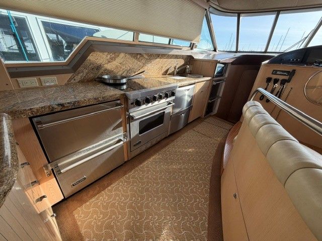 Luxurious kitchen on a 1990 Custom MOTOR YACHT.