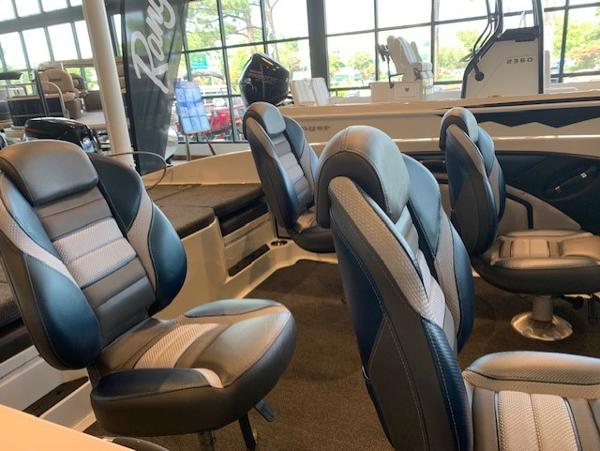 2024 Ranger 1850MS boat interior with comfortable seating and modern design.