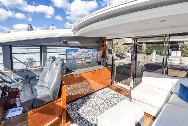 Luxurious interior of the 2013 Princess V57 yacht.
