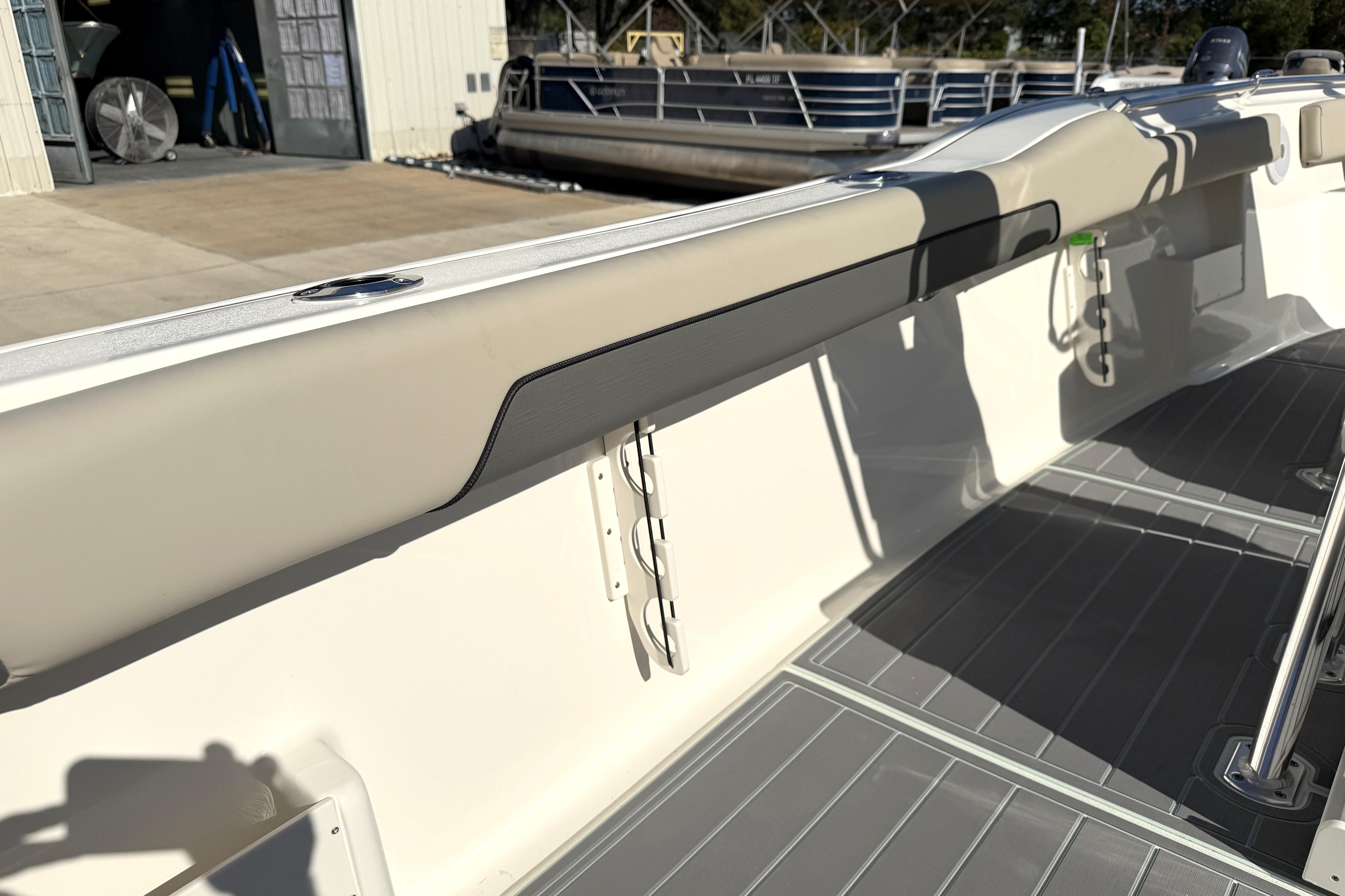 2025 Key West 239 FS boat interior with sleek design and modern features.
