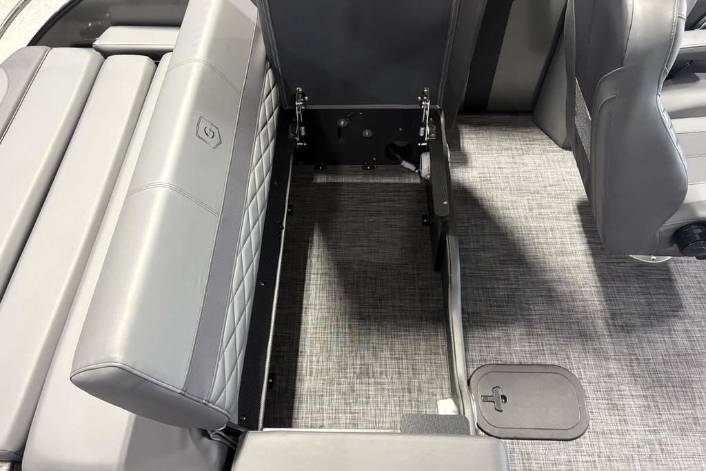 Interior seating of 2026 Godfrey Monaco 235 SFLC iMPACT 2.0 Package boat.