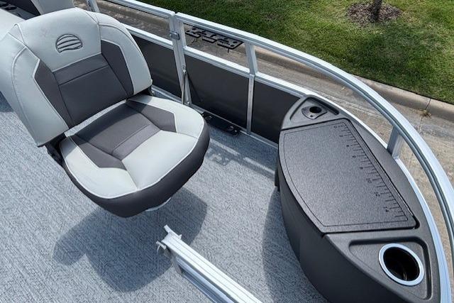 2026 Sun Tracker Bass Buggy 18 DLX boat interior with seating and storage.