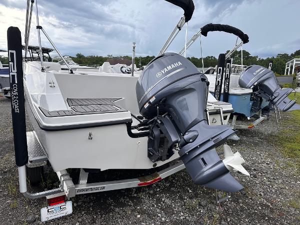 2024 Starcraft 171 SVX boat with Yamaha outboard motor, parked on a trailer.
