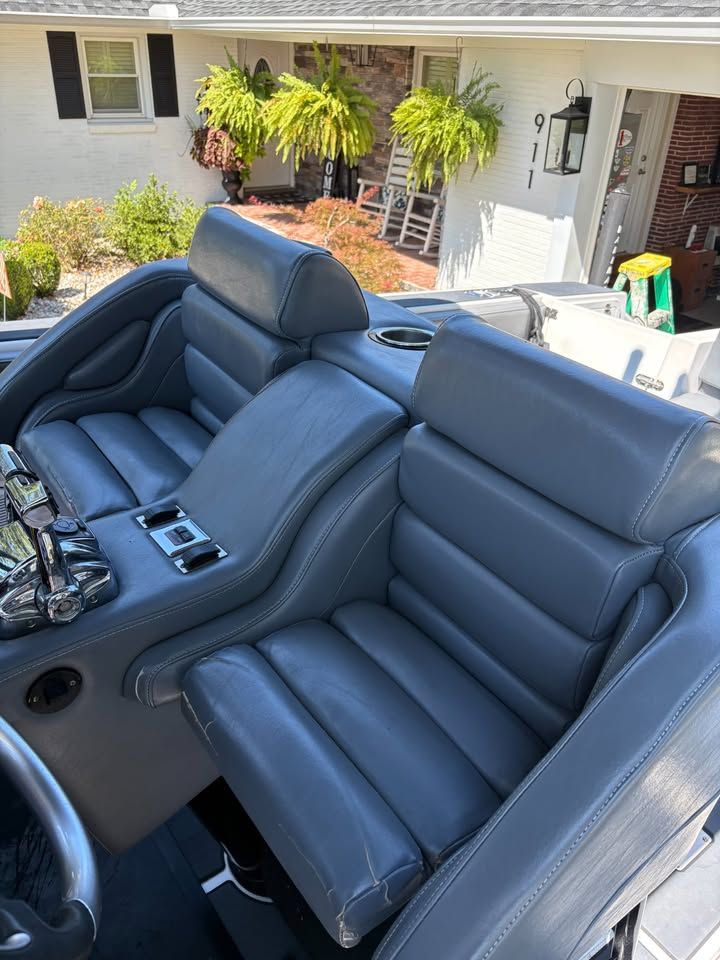 Interior of a 2012 Donzi 35 ZF Open boat.