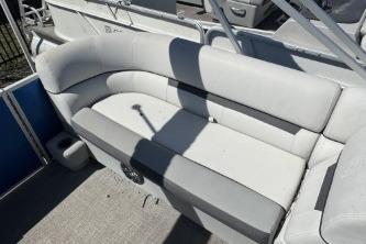 2021 Godfrey Sweetwater 2286 C pontoon boat with comfortable seating.