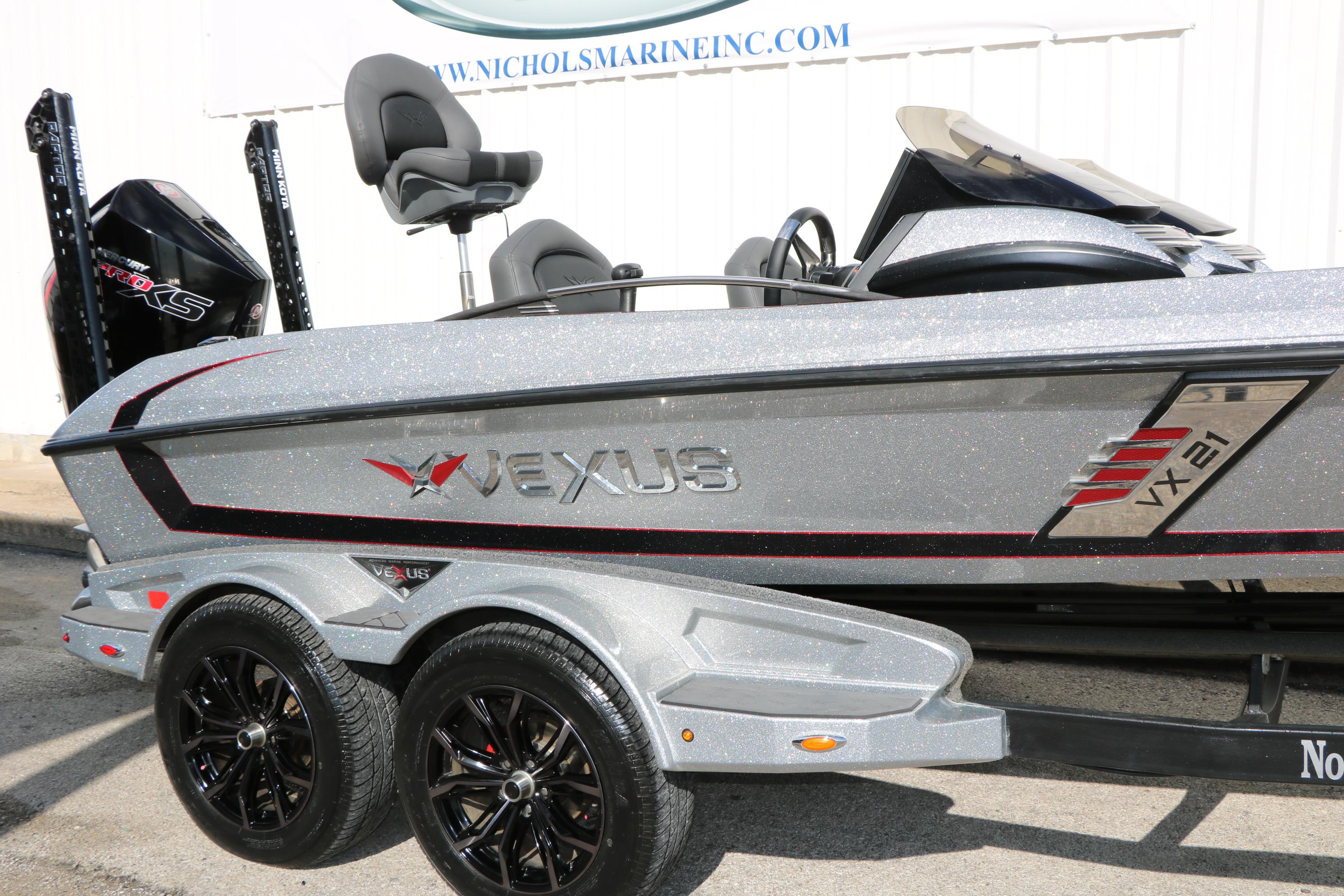 2022 Vexus VX21 boat with sleek design and modern features on display.